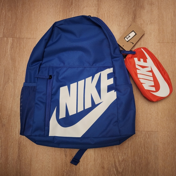 🆕 Nike Blue Backpack with Red Pouch - Picture 3 of 5